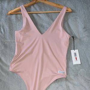 Calvin Klein light pink tank bodysuit
